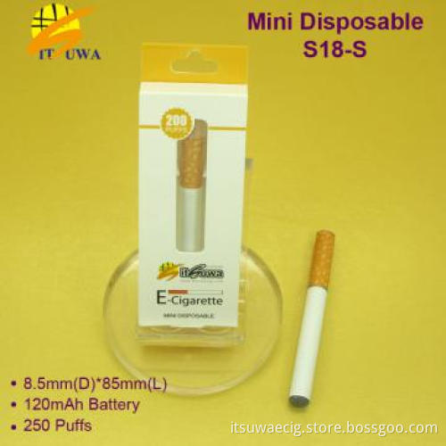 2012 newest promotion disposable 250 puffs mini e cigarette